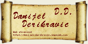 Danijel Derikravić vizit kartica